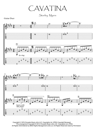 Cavatina (arr. PianoSheetNow)