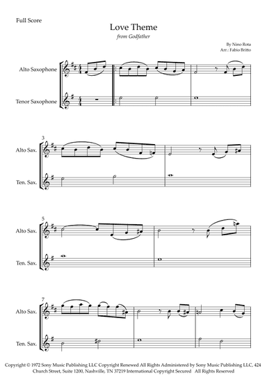 The Godfather (love Theme) (arr. Fabio Britto)