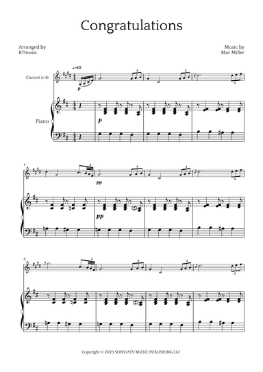 Congratulations (arr. BTmusic)