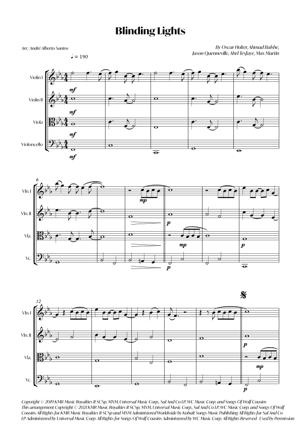 Blinding Lights (arr. André Alberto Santos)