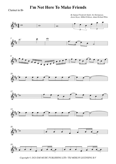 I'm Not Here To Make Friends (arr. Wesley S. SIlva)