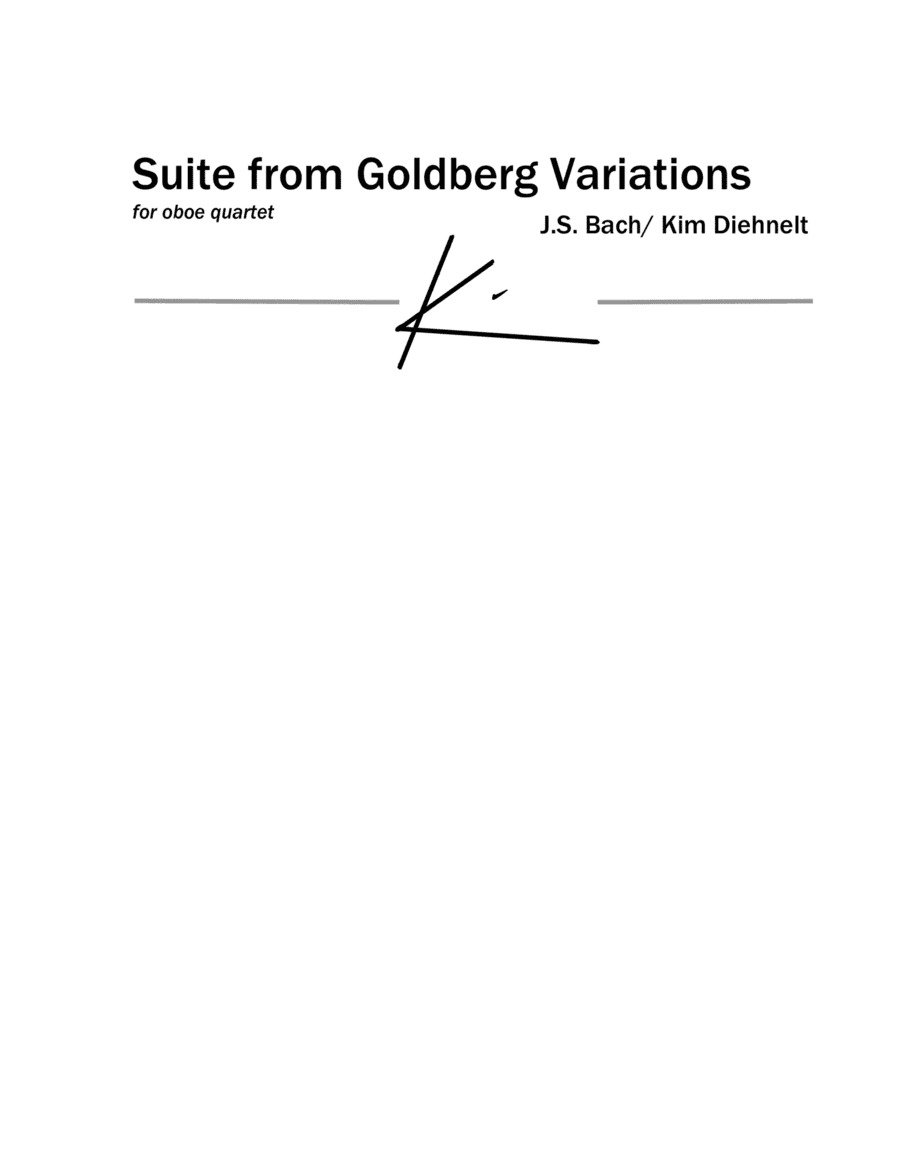 Suite from Goldberg Variations (arr. Kim Diehnelt)
