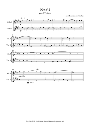 Dúos nº2 y nº3 para 2 violines