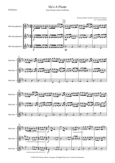 He's A Pirate (arr. Fernando Britto)