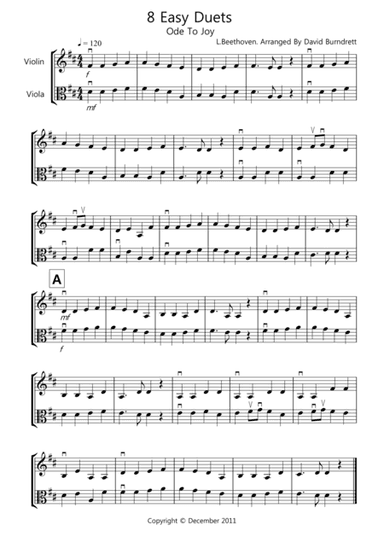 8 Easy Duets for Violin And Viola (arr. David Burndrett)