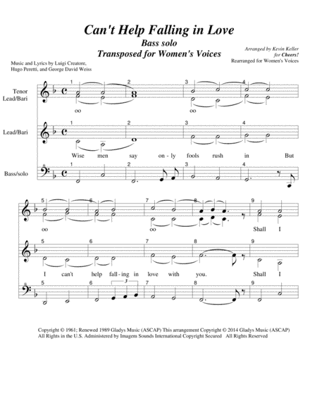 Can't Help Falling In Love (arr. Kevin Keller)