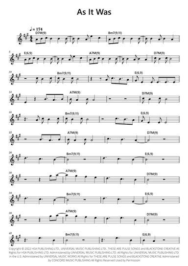 As It Was (arr. Funtom)
