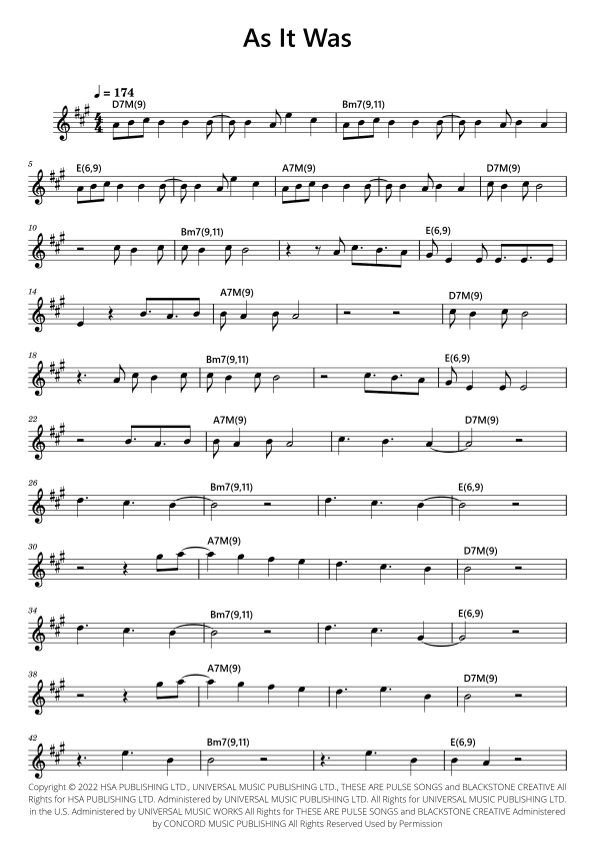 As It Was (arr. Funtom)