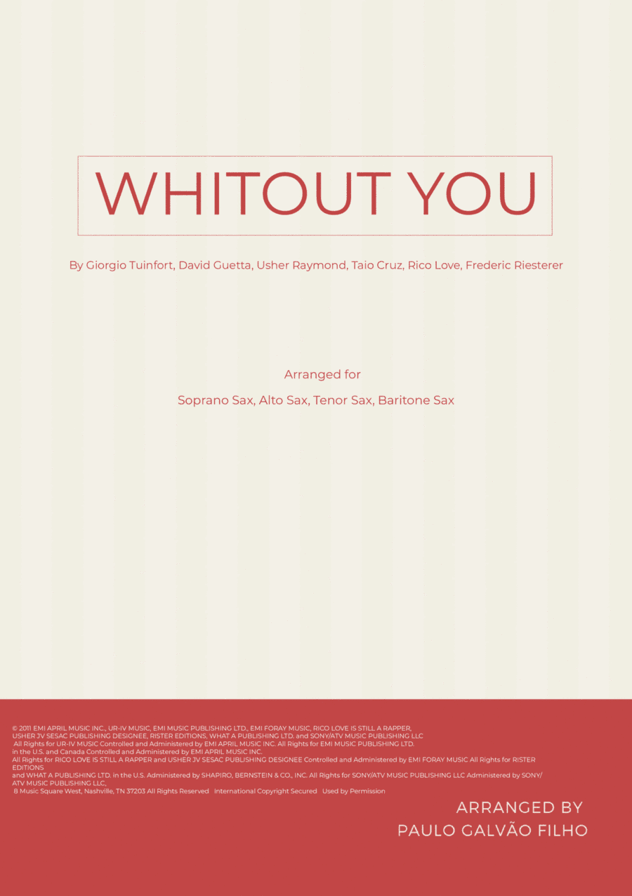 Without You (arr. Paulo Galvao Filho)