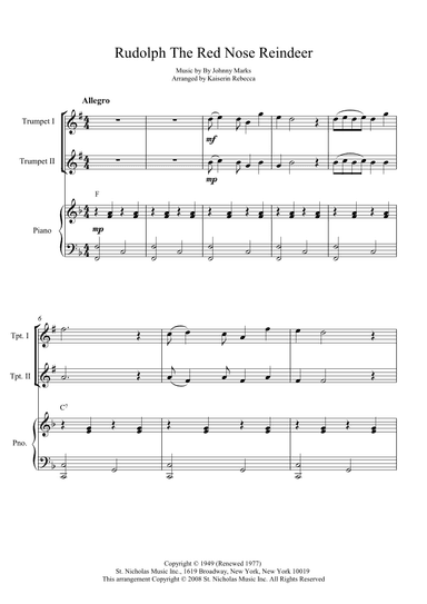 Rudolph The Red-nosed Reindeer (arr. Kaiserin Rebecca)