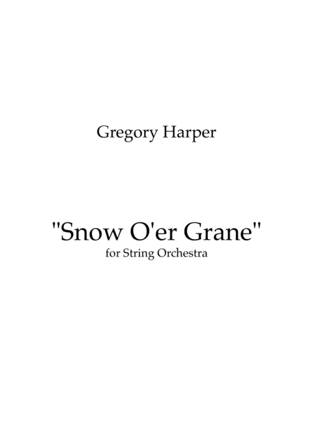 Snow O'er Grane