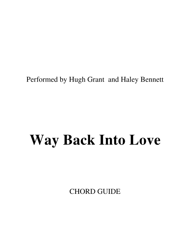 Way Back Into Love (arr. RWM)