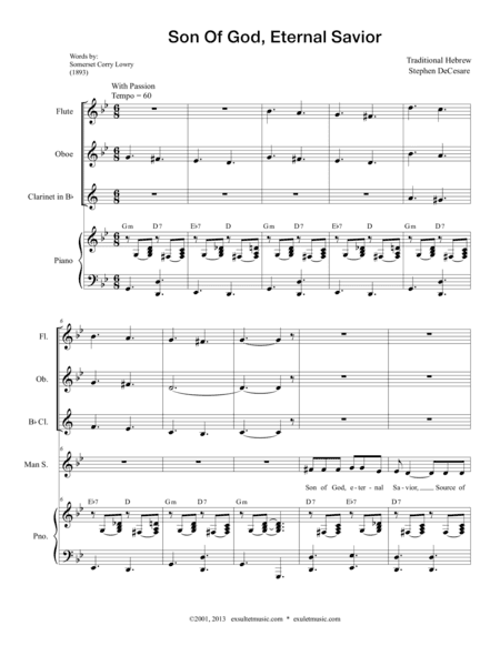 Son Of God, Eternal Savior (arr. Stephen DeCesare)