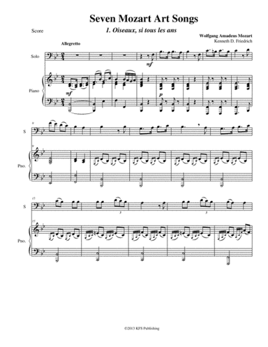Seven Mozart Art Songs (arr. Kenneth D. Friedrich)