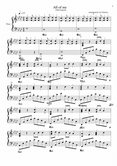 All Of Me (arr. Valeriya Zahonyayeva)