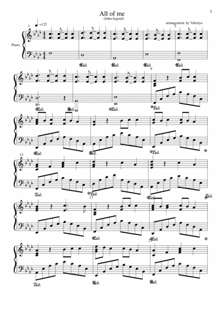 All Of Me (arr. Valeriya Zahonyayeva)