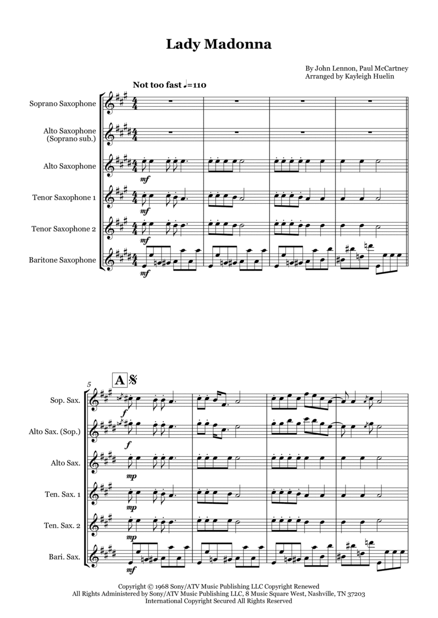 Lady Madonna (arr. Kayleigh Huelin)