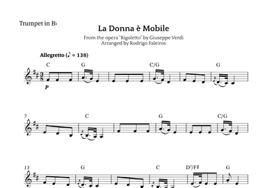 La Donna è Mobile (arr. Rodrigo Faleiros)