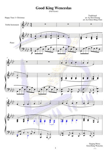 Good King Wenceslas (arr. Ifen Chuang, Chien-Ming Chen)