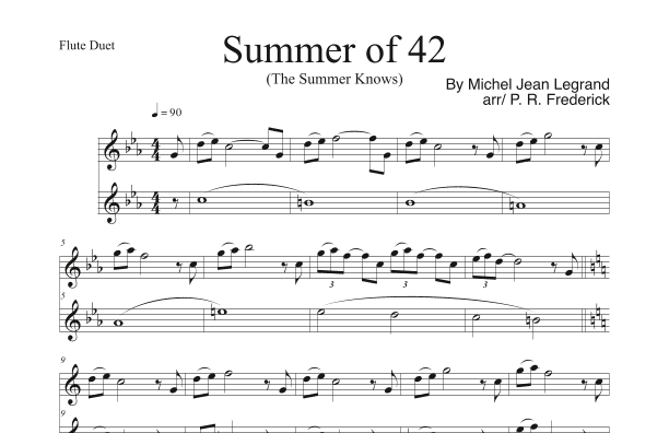 Summer Of 42 (arr. P. R. Frederick)