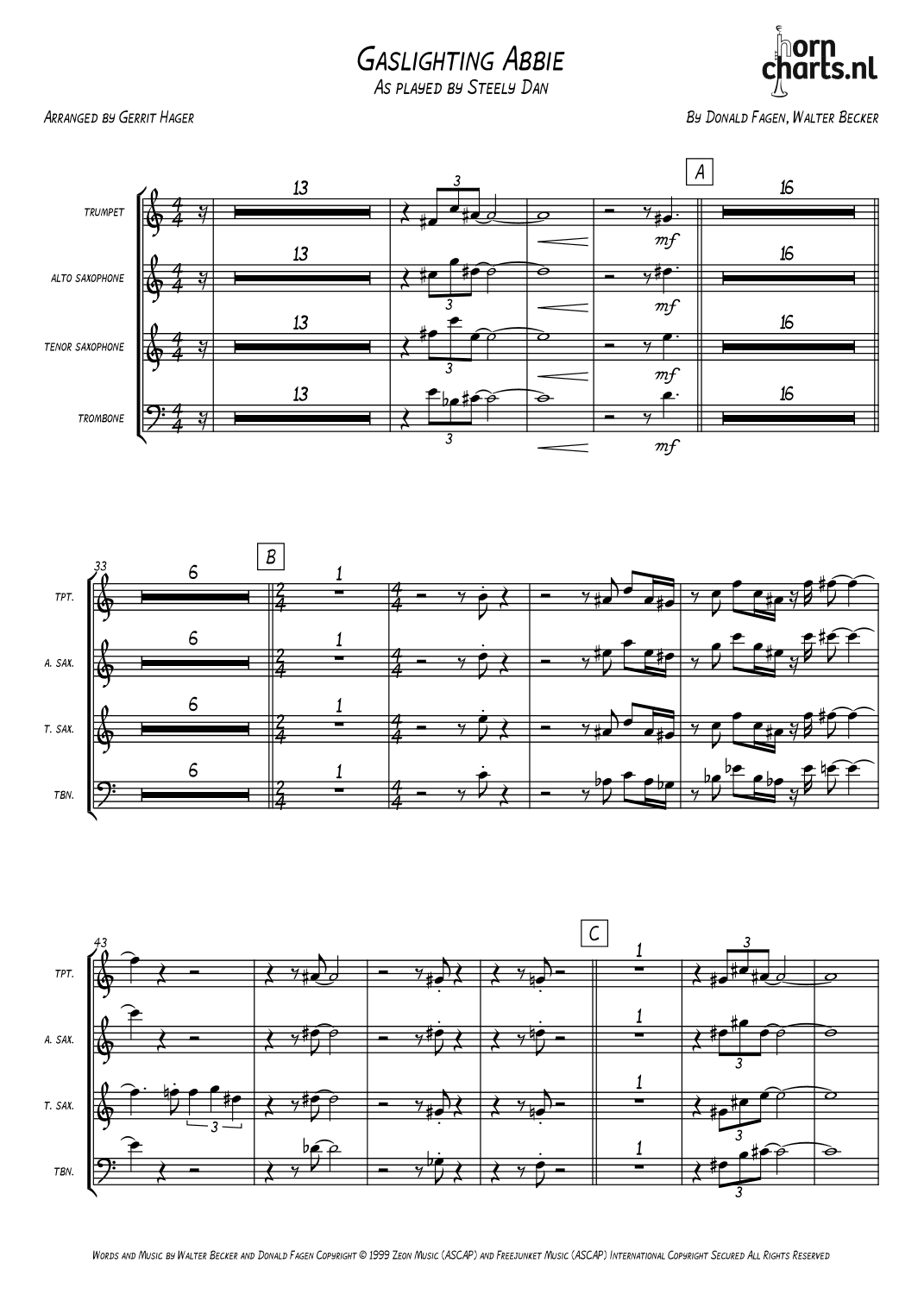 Gaslighting Abbie (arr. Gerrit Hager)