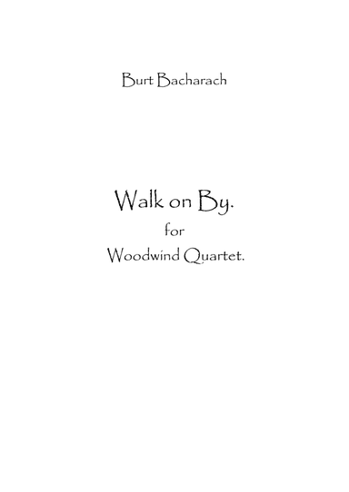 Walk On By (arr. Spence Bundy)