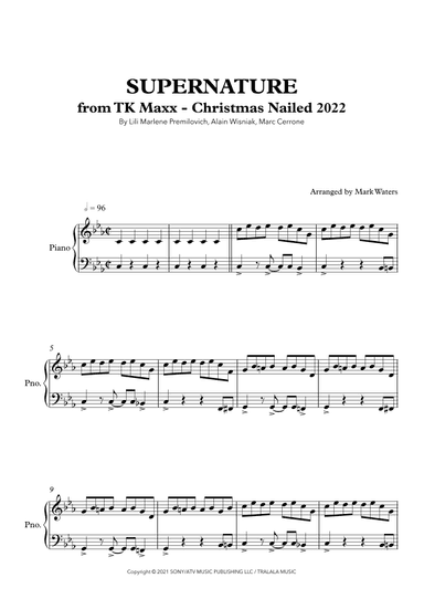 Supernature (arr. Mark Waters)
