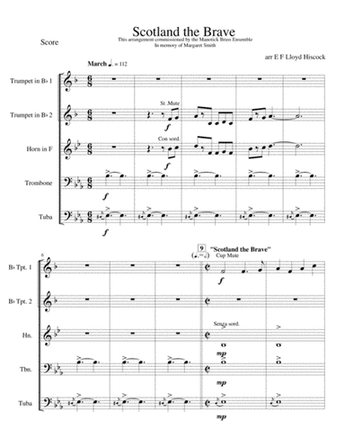 Scotland the Brave -  A Medley (arr. E F Lloyd Hiscock)