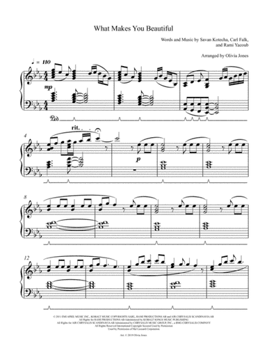 What Makes You Beautiful (arr. Olivia Jones)