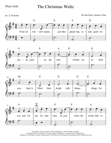 The Christmas Waltz (arr. Zachary Seckman)