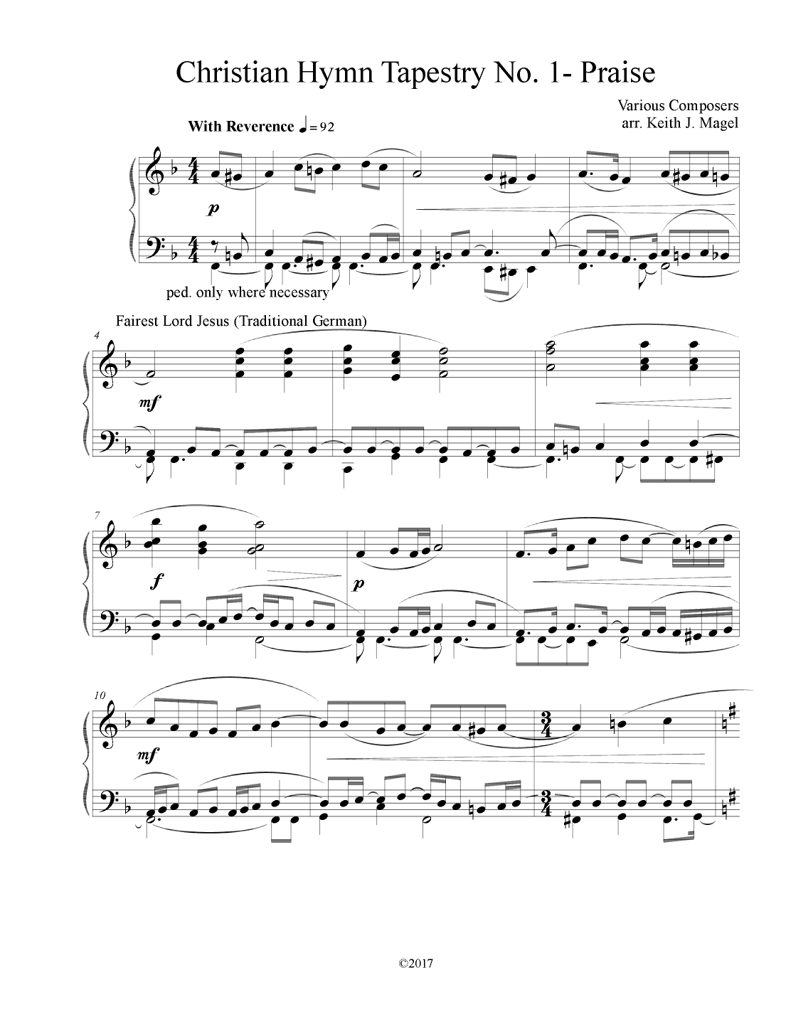 Christian Hymn Tapestry No. 1- Praise (arr. Keith James)
