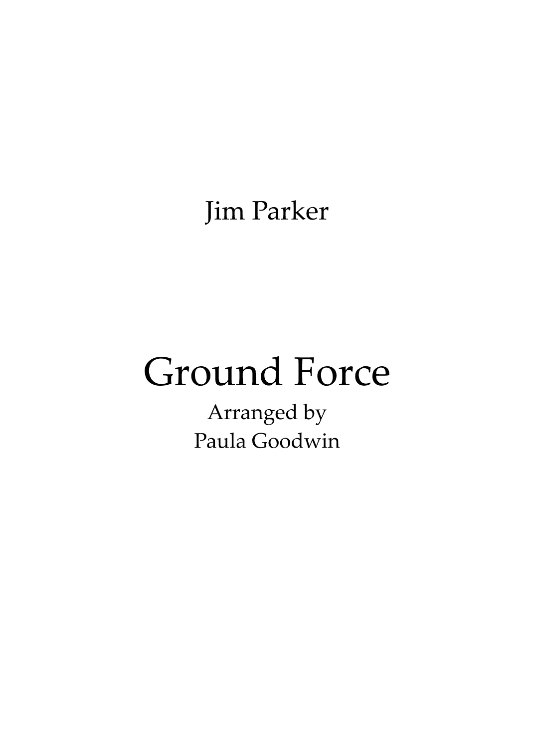 Ground Force Theme (arr. Paula Goodwin)