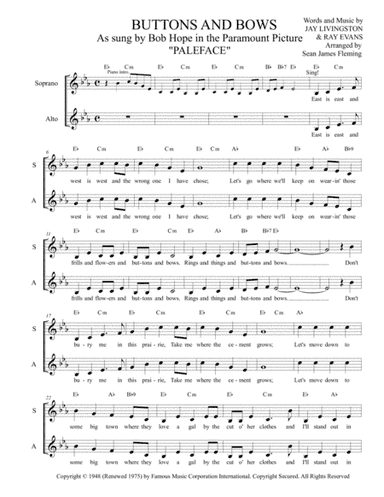 Buttons And Bows (arr. Sean James Fleming)