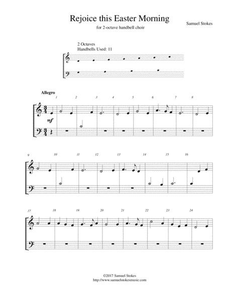 Rejoice this Easter Morning - for 2-octave handbell choir