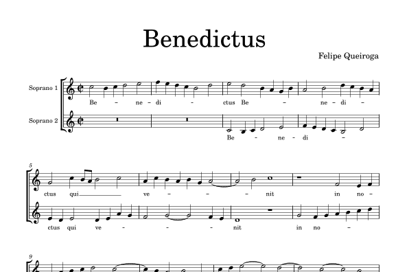 Benedictus (for Two Sopranos)