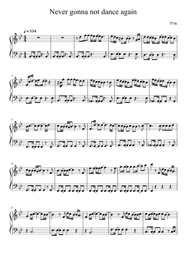 Never Gonna Not Dance Again (arr. LaLa Music)