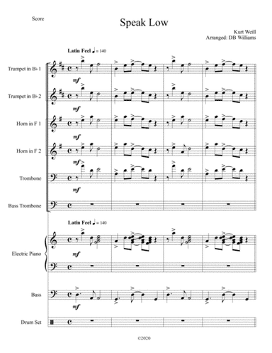 Speak Low (arr. DB Williams)