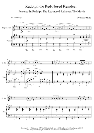 Rudolph The Red-nosed Reindeer (arr. Toni Nita)