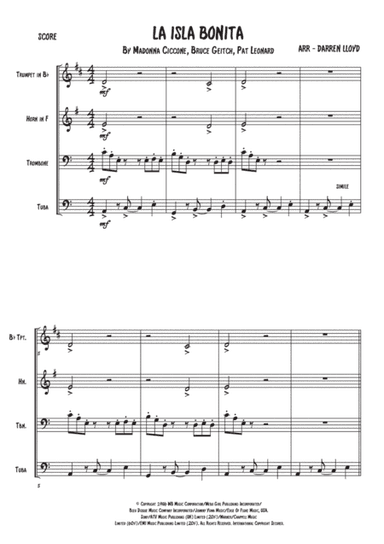 La Isla Bonita (arr. Darren Lloyd)