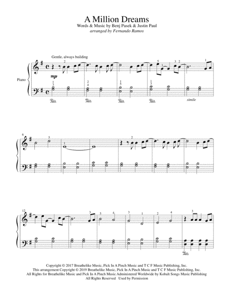 A Million Dreams (arr. Fernando Ramos)