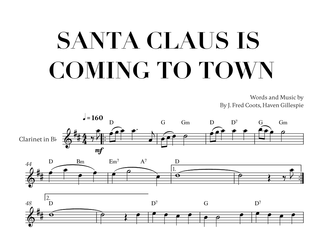 Santa Claus Is Comin' To Town (arr. Cadenza Editions)