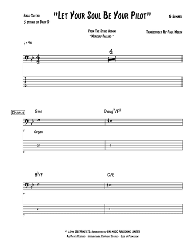 Let Your Soul Be Your Pilot (arr. Accubass)