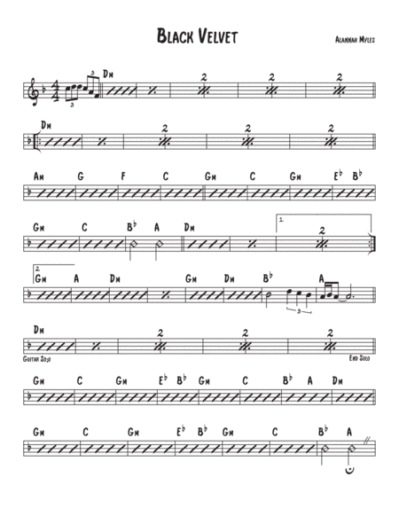 Black Velvet (arr. David M. Fagnant)