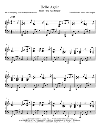 Hello Again (arr. Sharon Hanjian Rondeau)