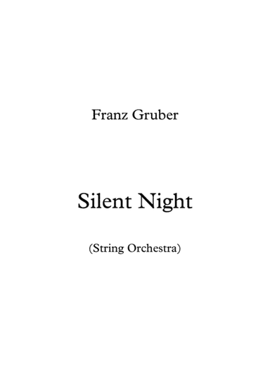 Silent Night (arr. Samuel Krahenbuhl)