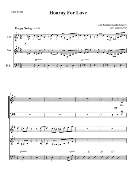 Hooray For Love (arr. Jamie Dyer)