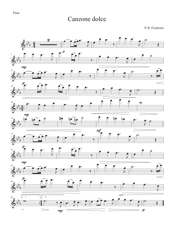 Canzone dolce (Flute solo)