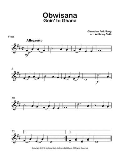 Obwisana - Flute and Piano (arr. Anthony Gath)