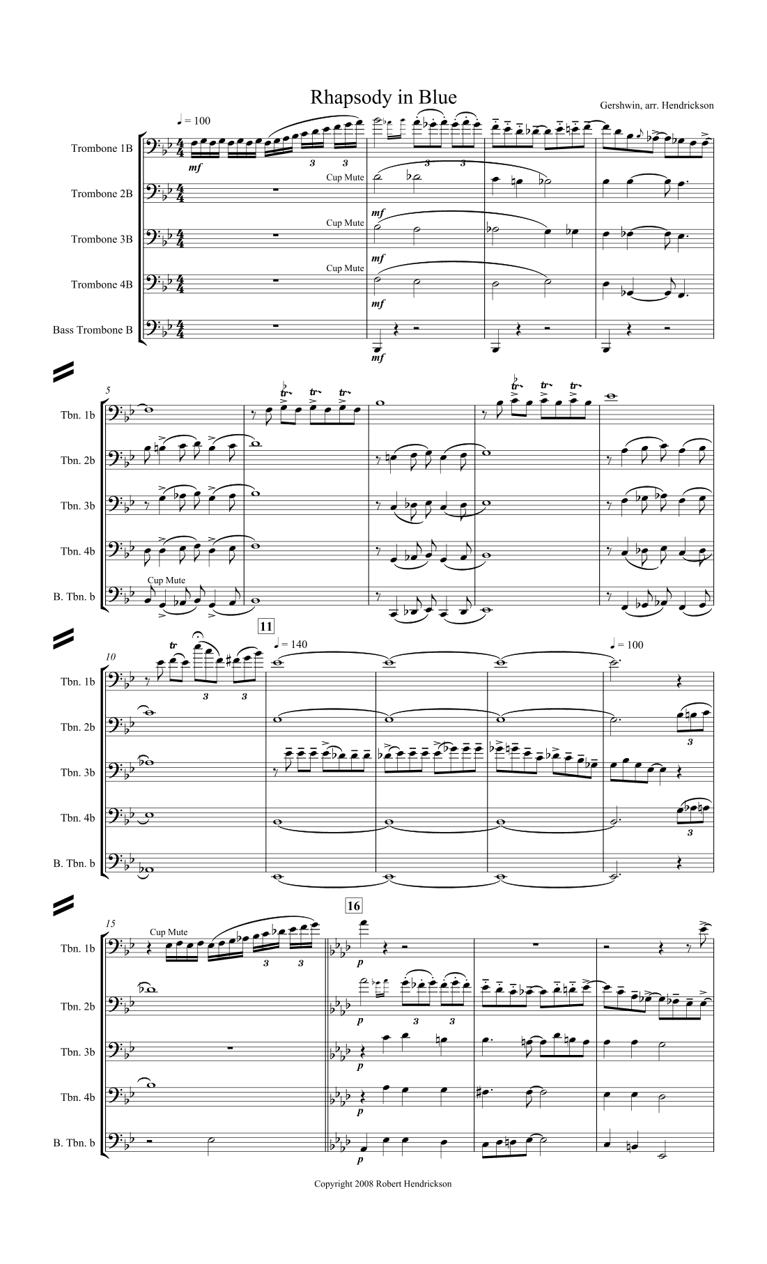 Rhapsody in Blue (arr. Rob Hendrickson)
