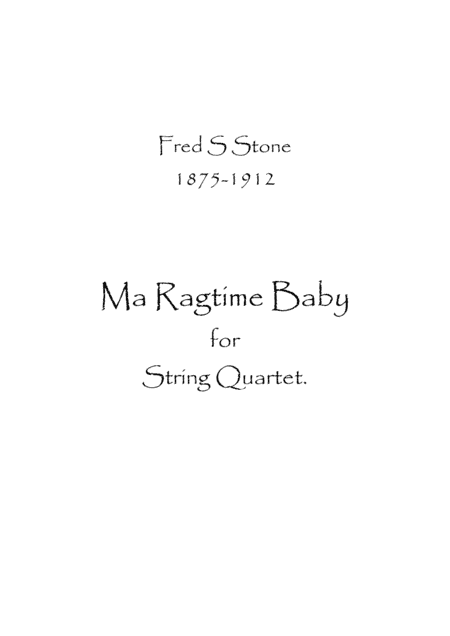 Ma Ragtime Baby (arr. Spence Bundy)